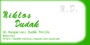 miklos dudak business card